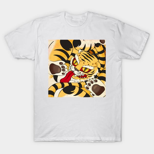 Minhwa: Yogi Tiger C Type T-Shirt by koreanfolkpaint